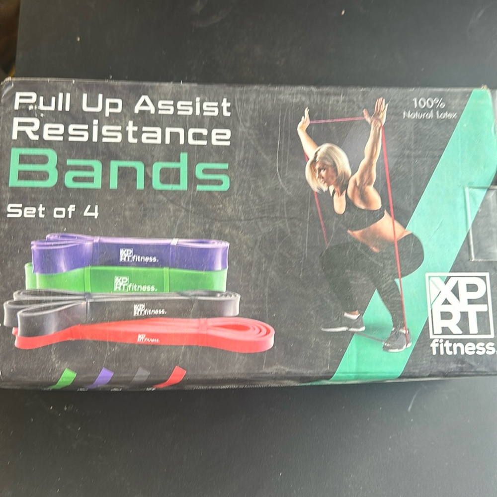 XPRT Fitness Resistance Bands & Stretching Powerlifting Set of 4